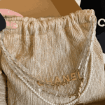 Chanel 22 Straw Handbag Gold-Tone Metal - Image 5