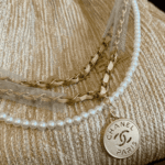 Chanel 22 Straw Handbag Gold-Tone Metal - Image 3