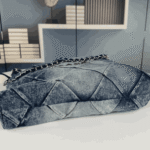 Chanel 22 Washed Denim Handbag Blue - Image 7