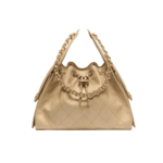 Chanel 25 Small Grained Leather Handbag Beige
