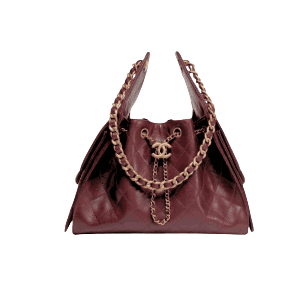 Chanel 25 Small Grained Leather Handbag Dark Red Chanel 25 Small Grained Leather Handbag Dark Red - Image 1