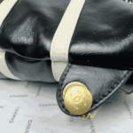 Chanel 22 Shiny Leather Backpack Black & White - Image 8
