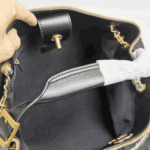 Chanel Shopping Bag Beige & Black with Gold-Tone Hardware - Image 3