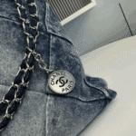 Chanel 22 Washed Denim Handbag Blue - Image 3
