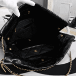 Chanel 22 Shiny Leather Handbag Black - Image 6