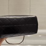 Chanel Shopping Bag Beige & Black with Gold-Tone Hardware - Image 4