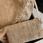 Chanel 22 Straw Handbag Gold-Tone Metal - Image 8