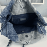 Chanel 22 Washed Denim Handbag Blue - Image 4