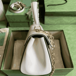 Gucci Horsebit 1955 Shoulder Bag Beige White Canvas - Image 2