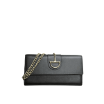 Gucci 73 Horsebit Satin Clutch Black