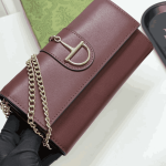 Gucci 73 Horsebit Satin Clutch Red - Image 2