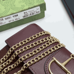 Gucci 73 Horsebit Satin Clutch Red - Image 3