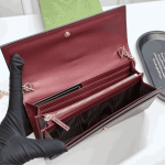Gucci 73 Horsebit Satin Clutch Red - Image 4