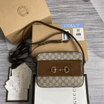 Gucci Horsebit 1955 Shoulder Bag Brown GG Canvas - Image 3