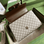 Gucci Horsebit 1955 Shoulder Bag Ebony Brown GG Canvas - Image 3