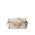 Gucci Horsebit 1955 Mini Bag Beige White Canvas