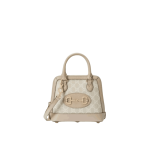 Gucci Horsebit 1955 Mini Bag Beige White Canvas
