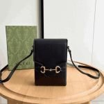 Gucci Horsebit 1955 Mini Crossbody Bag Black Leather - Image 4