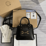 Gucci Horsebit 1955 Shoulder Bag Black Leather - Image 6