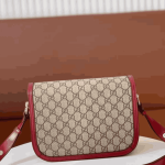 Gucci Horsebit 1955 Shoulder Bag Beige Red GG Canvas - Image 4