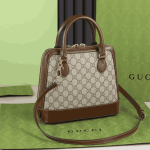 Gucci Horsebit 1955 Shoulder Bag Brown GG Canvas - Image 4