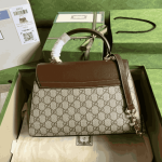 Gucci Horsebit 1955 Shoulder Bag Ebony Brown GG Canvas - Image 6