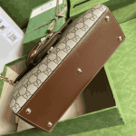 Gucci Horsebit 1955 Shoulder Bag Ebony Brown GG Canvas - Image 7