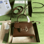 Gucci Horsebit 1955 Shoulder Bag Brown Leather - Image 3