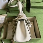 Gucci Horsebit 1955 Shoulder Bag White Leather - Image 5
