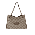 Gucci Horsebit 1955 Tote Bag Brown Canvas & Leather