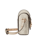 Gucci Horsebit 1955 Mini Bag Beige White Canvas - Image 2