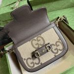 Gucci Horsebit 1955 Mini Shoulder Bag Brown Canvas - Image 2