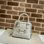 Gucci Horsebit 1955 Shoulder Bag White Leather - Image 3