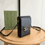 Gucci Horsebit 1955 Mini Crossbody Bag Black Leather - Image 5