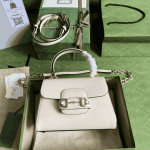 Gucci Horsebit 1955 Shoulder Bag White Leather - Image 8