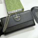 Gucci 73 Horsebit Satin Clutch Black - Image 7