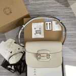 Gucci Horsebit 1955 Shoulder Bag White Leather - Image 6