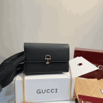 Gucci Half Horsebit Wallet On Chain Black Leather - Image 11