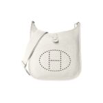 Hermès Evelyne 29 Taurillon Clémence Leather Crossbody Bag White