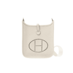 Hermès Evelyne Amazone Clemence Leather Crossbody Bag White