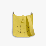 Hermès Evelyne Amazone Taurillon Clémence Leather Crossbody Bag Lime