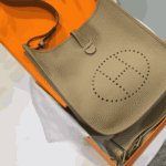 Hermès Evelyne Clemence Leather Crossbody Bag Etoupe - Image 6