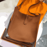 Hermès Evelyne Clemence Leather Crossbody Bag Brown - Image 3