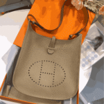 Hermès Evelyne Clemence Leather Crossbody Bag Etoupe - Image 3