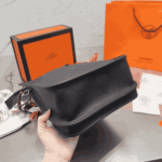 Hermès Evelyne Clemence Leather Crossbody Bag Black - Image 5