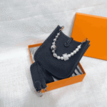 Hermès Mini Evelyne Clemence Leather Crossbody Bag Bleu Nuit - Image 2