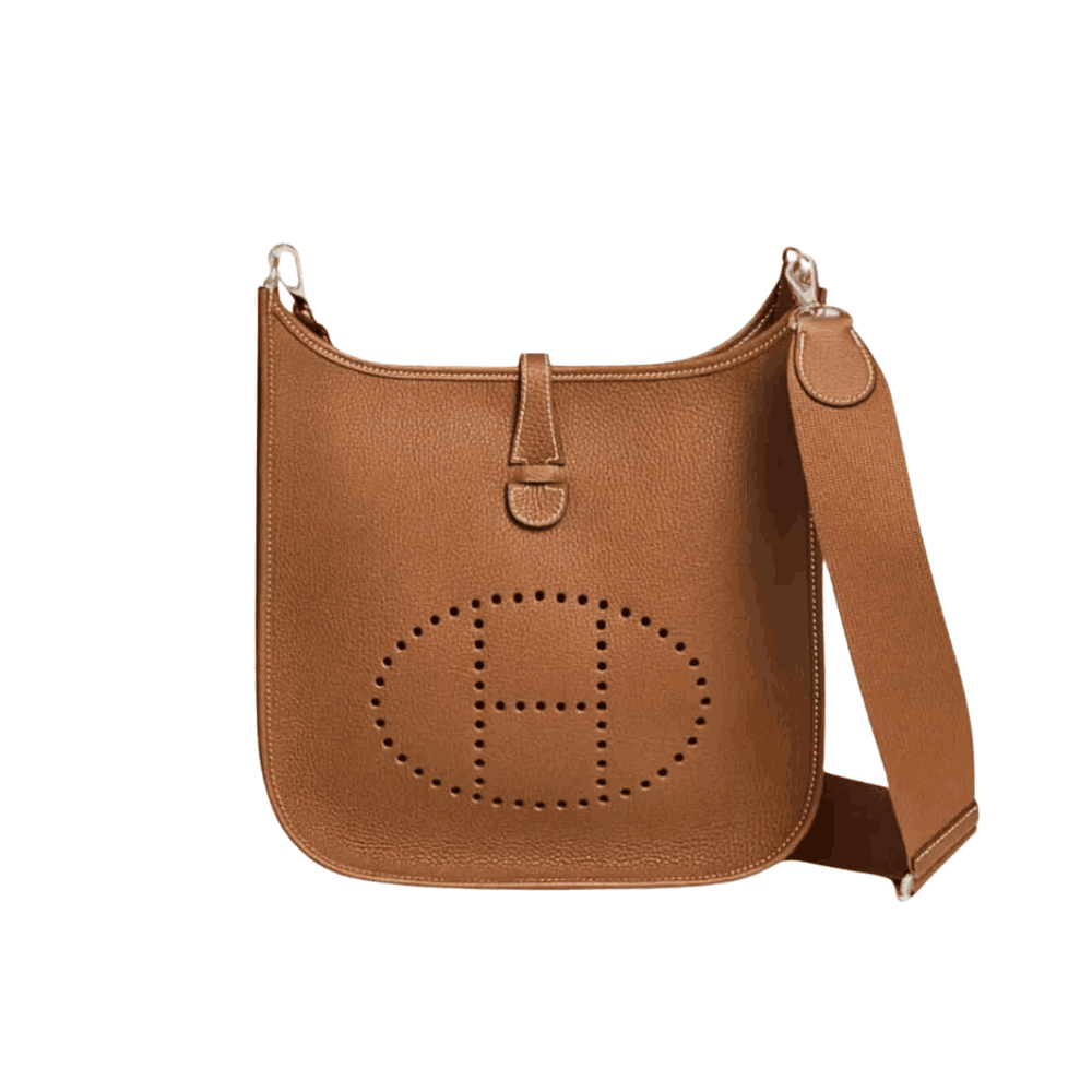 Hermès Evelyne Clemence Leather Crossbody Bag Brown Hermès Evelyne Clemence Leather Crossbody Bag Brown - Image 1