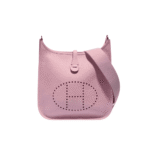 Hermès Evelyne Clemence Leather Crossbody Bag Mauve Sylvestre