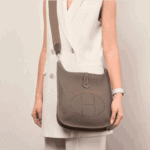 Hermès Evelyne Clemence Leather Crossbody Bag Etoupe - Image 4