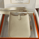 Hermès Evelyne Leather Crossbody Bag Ivory Cream - Image 2
